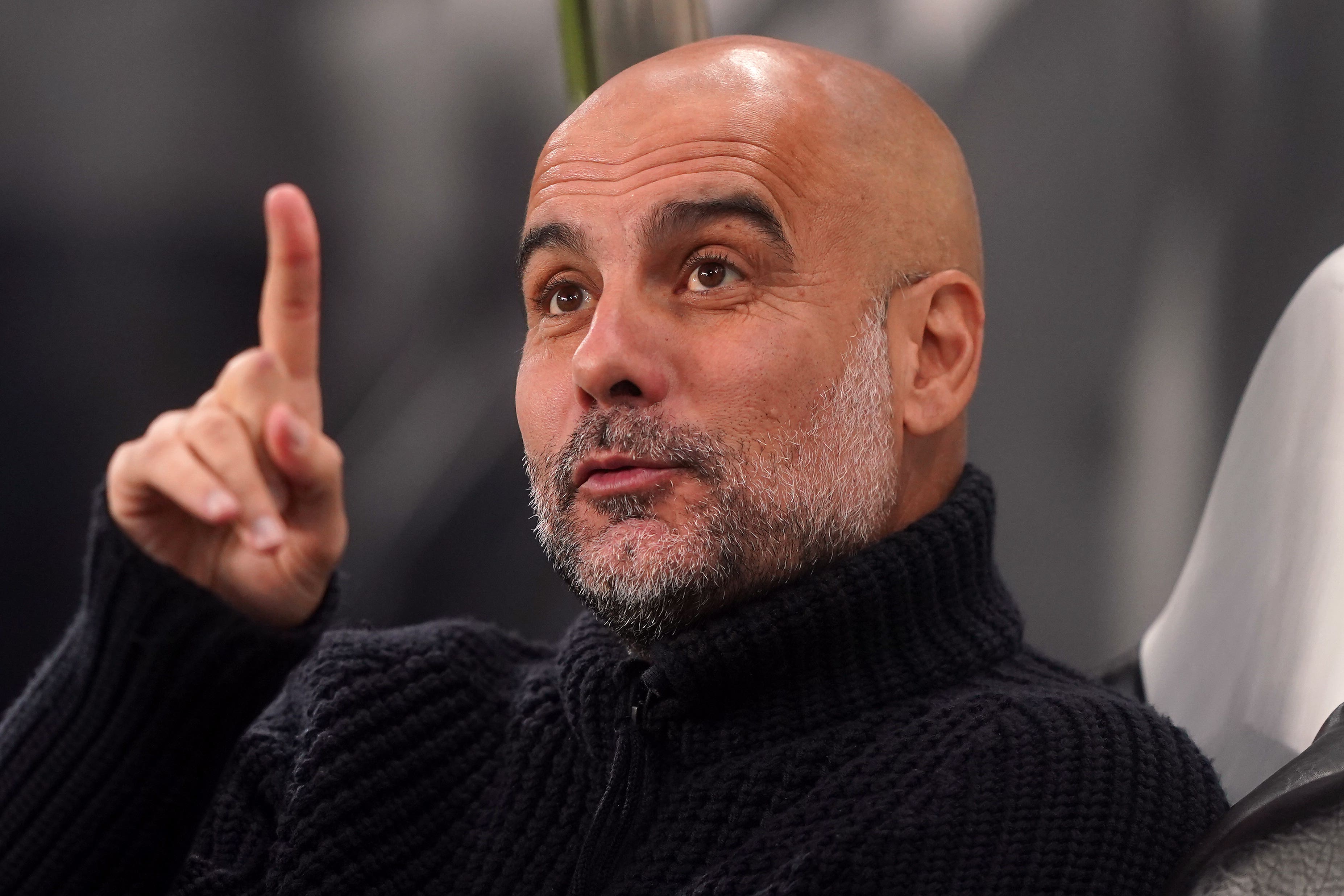 Manchester City manager Pep Guardiola was able to take positives from the Carabao Cup third round defeat at Newcastle (Owen Humphreys/PA)