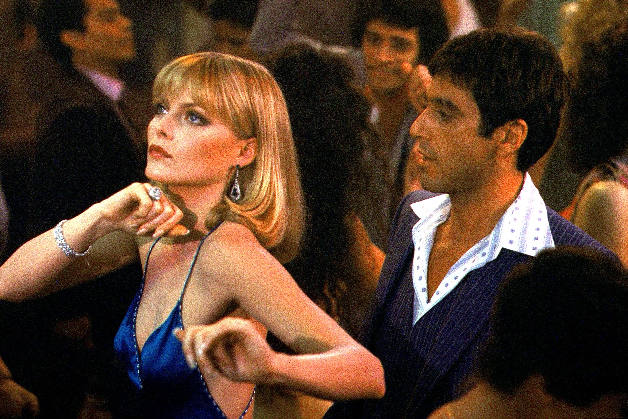 Ultra violence with a hint of disco-era high camp: Michelle Pfeiffer and Al Pacino in ‘Scarface’