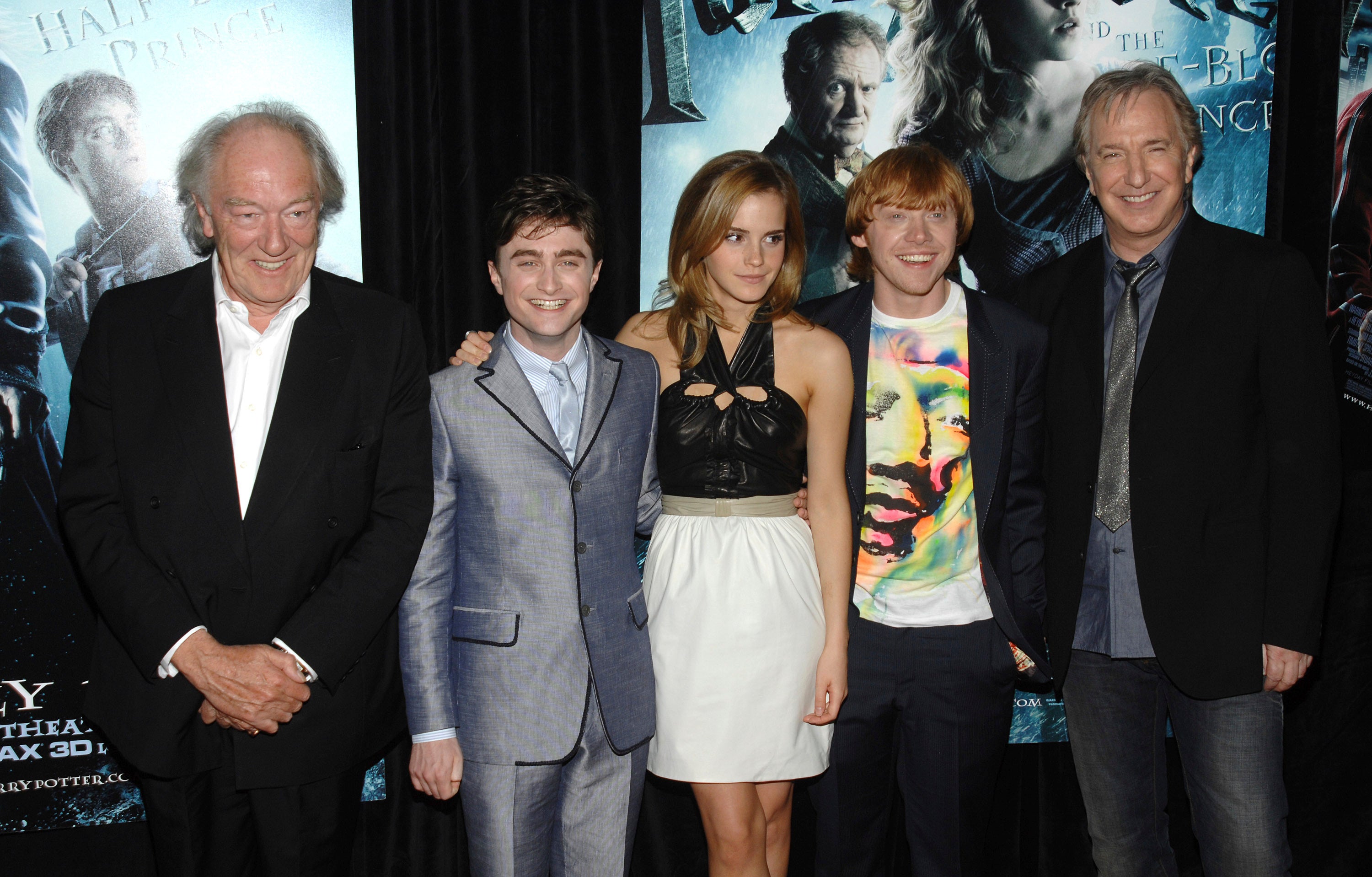 Michael Gambon with his Harry Potter co-stars