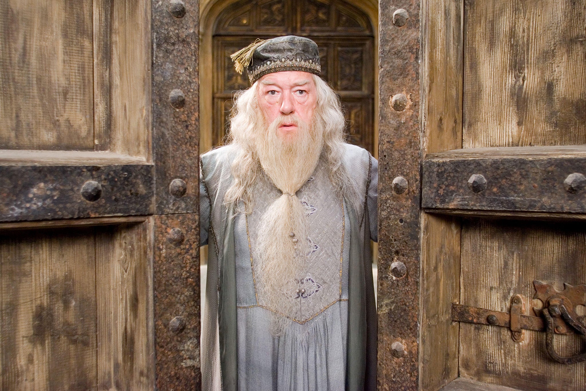 Sir Michael was best known to younger audiences as Hogwarts headmaster Albus Dumbledore