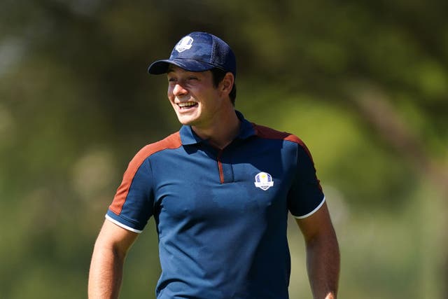 Viktor Hovland made an albatross in Ryder Cup practice (Mike Egerton/PA)