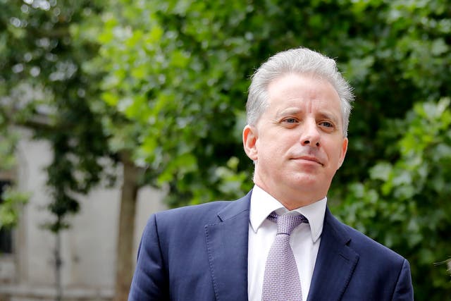 <p>Former UK intelligence officer Christopher Steele arrives at the High Court in London on July 24, 2020, to attend  his defamation trial brought by Russian tech entrepreneur Alexej Gubarev.</p>