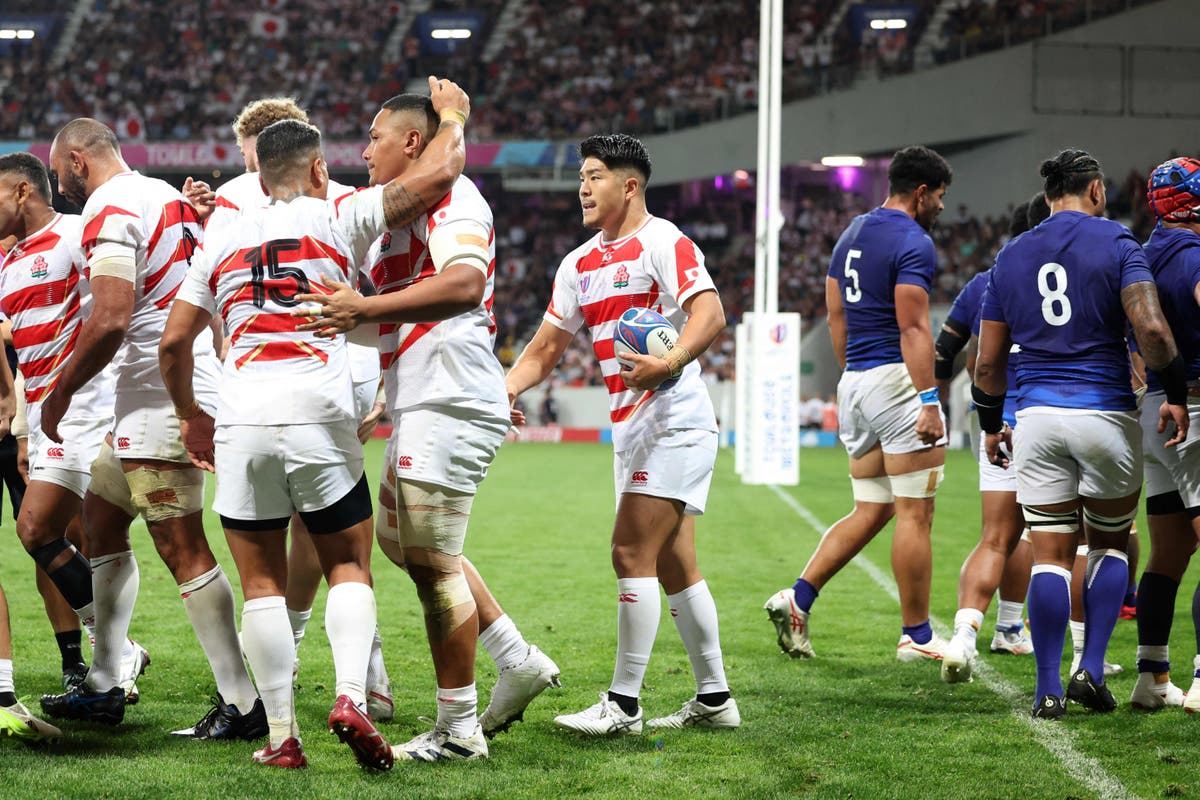 Japan edge past Samoa to confirm England’s Rugby World Cup quarter-final place
