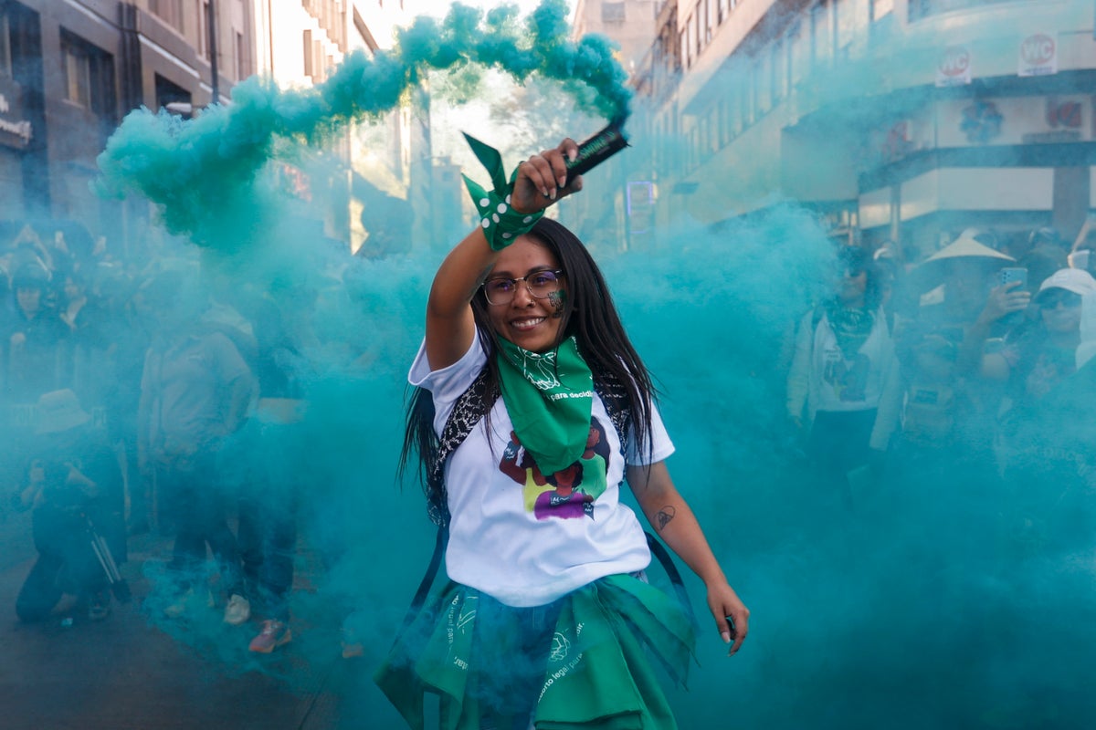 Thousands of women march in Latin American cities calling for abortion rights