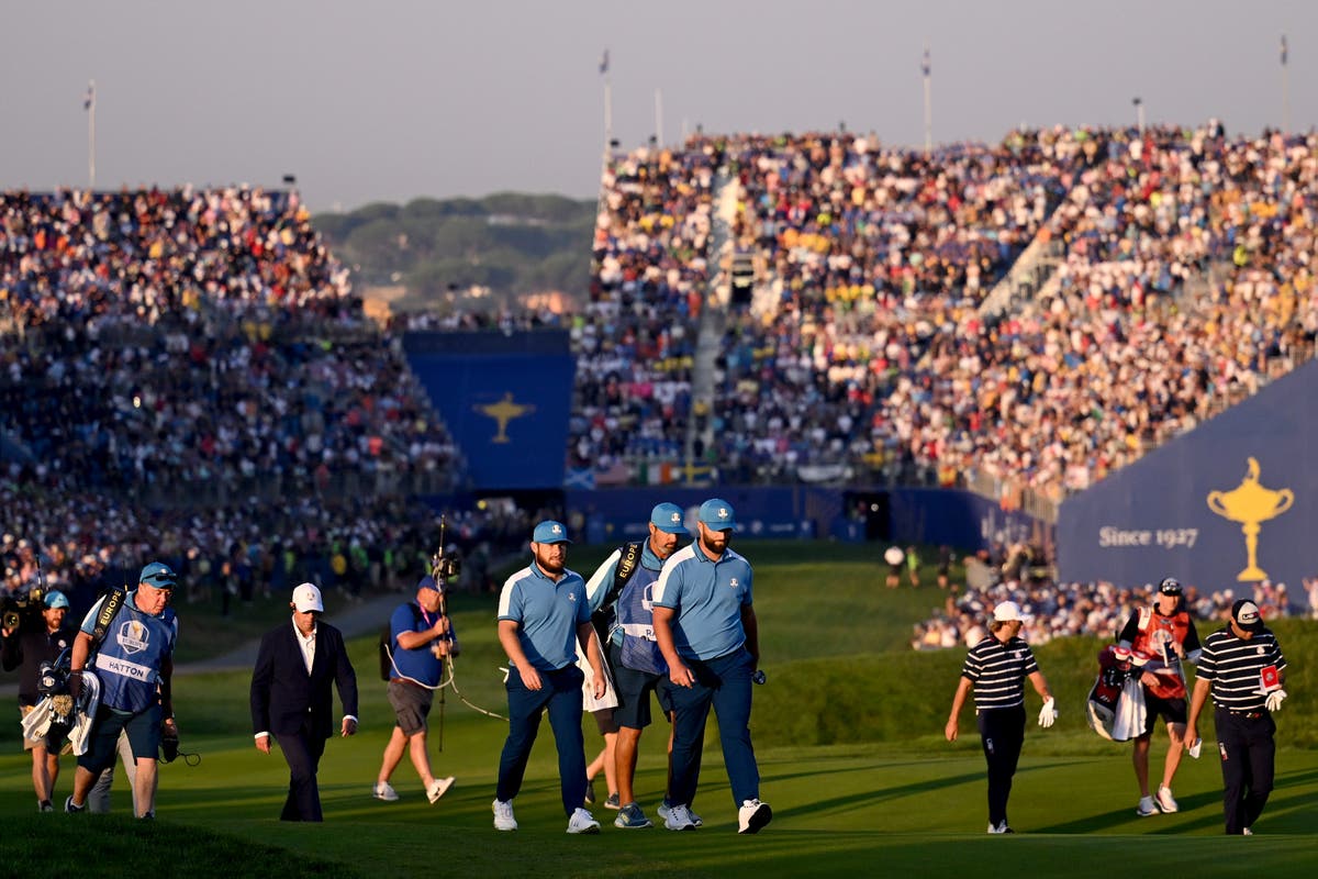Ryder Cup 2023 LIVE: Scores and updates as Rory McIlroy and Jon Rahm lead Europe against USA in foursomes