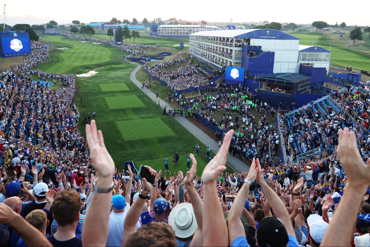 The sights and sounds of Ryder Cup first tee deliver pure sporting theatre