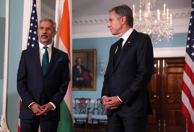 <p>US secretary of state Antony Blinken meets with India’s foreign minister  Subrahmanyam Jaishankar in Washington, US</p>