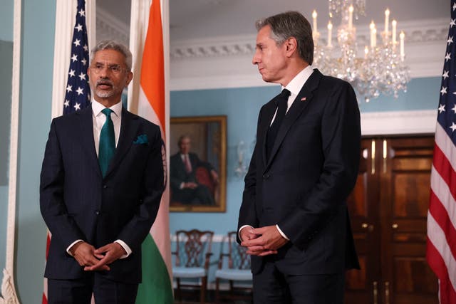 <p>US secretary of state Antony Blinken meets with India’s foreign minister  Subrahmanyam Jaishankar in Washington, US</p>