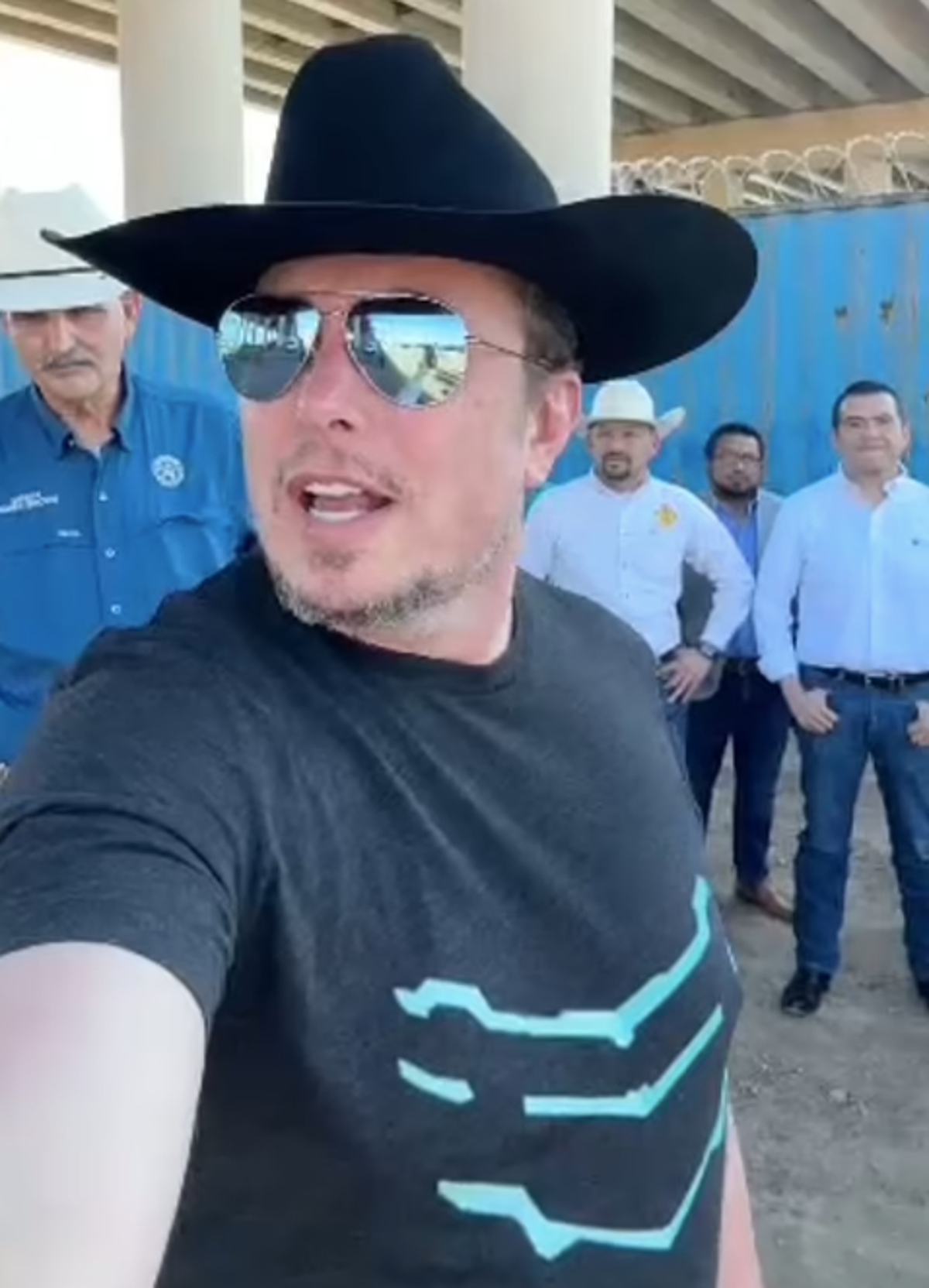 Elon Musk's cowboy hat draws criticism during border visit