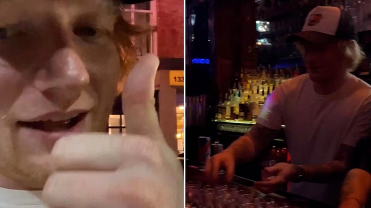 ‘Very drunk’ Ed Sheeran enjoys six-hour pub crawl with shots and beer pong to celebrate album release