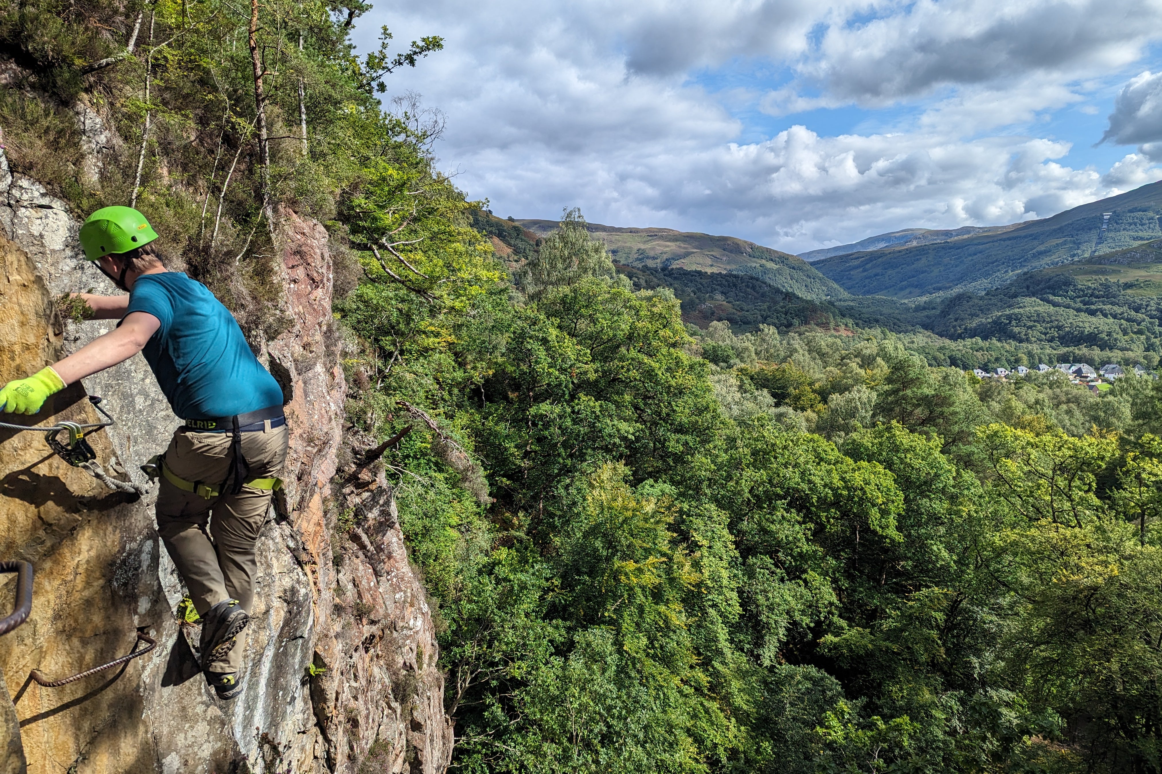 Don’t look down: Halfway through climbing Scotland’s only via ferrata
