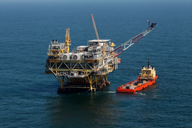 <p>File image: A rig and supply vessel in the Gulf of Mexico. Gas project in Alaska is facing a legal challenge in latest climate case  </p>