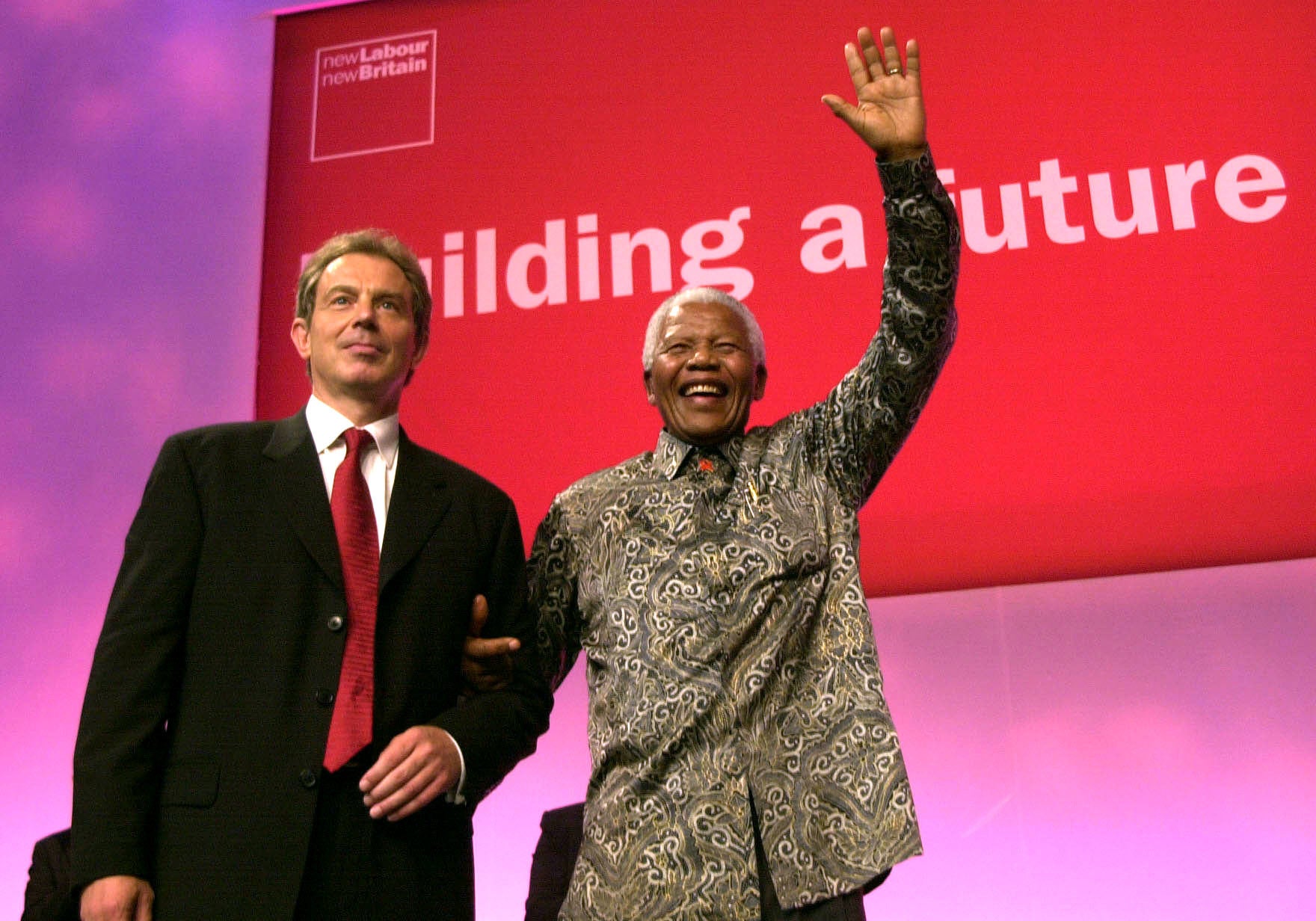 Nelson Mandela was among the celebrities who helped give Blair-era events their razzmatazz
