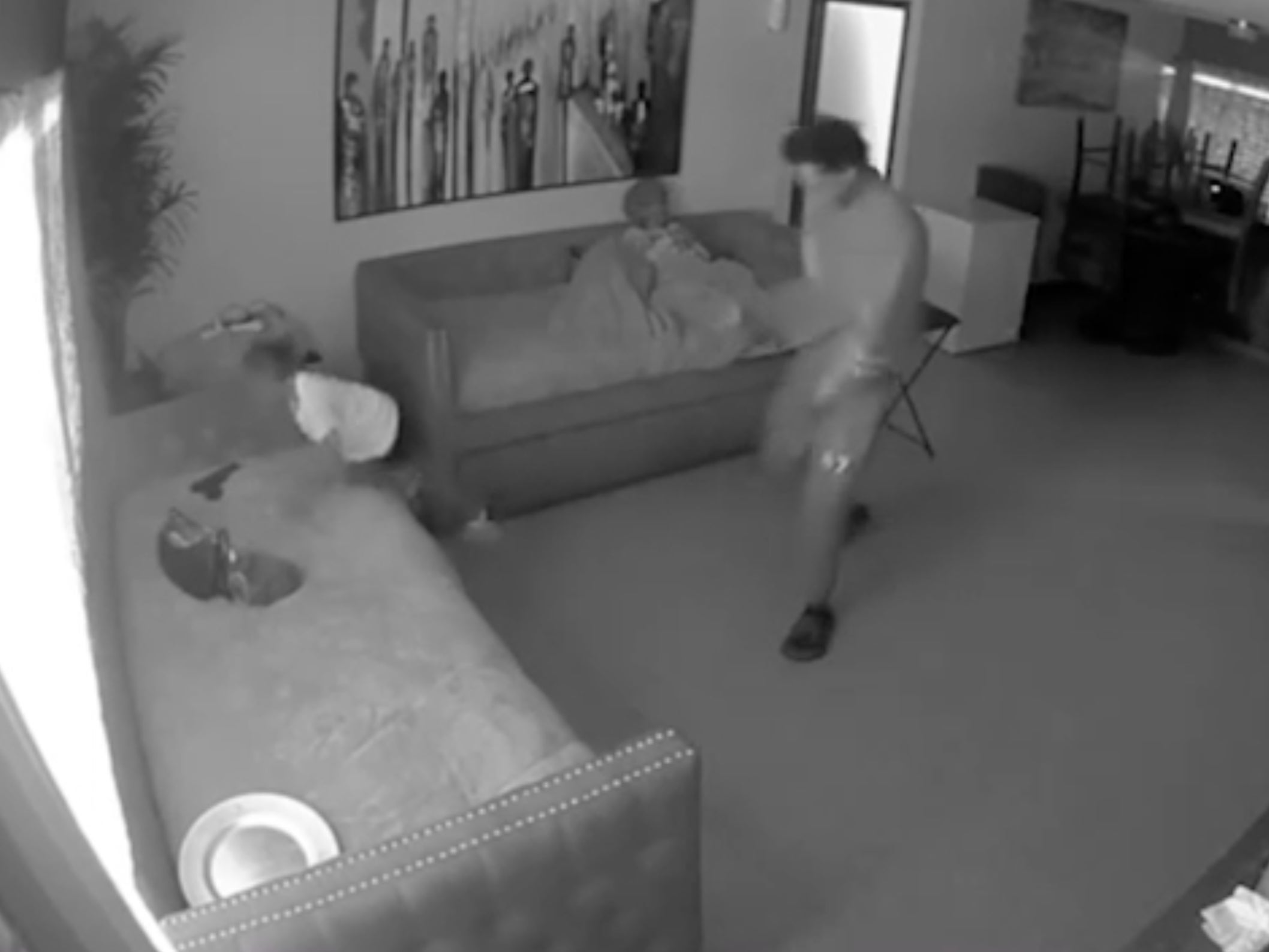 Shocking in-home video shows girl, 3, shooting herself with gun as babysitter watches football game