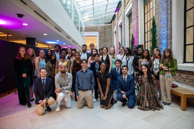 Some of the 2022 entry Cambridge Foundation Year students celebrating the end of their course in June 2023. (University of Cambridge/ PA)