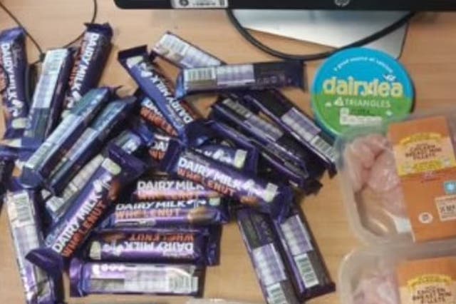 <p>Amy Kelly, 34, stole 28 chocolate bars, three packets of chicken and Dairylea cheese</p>