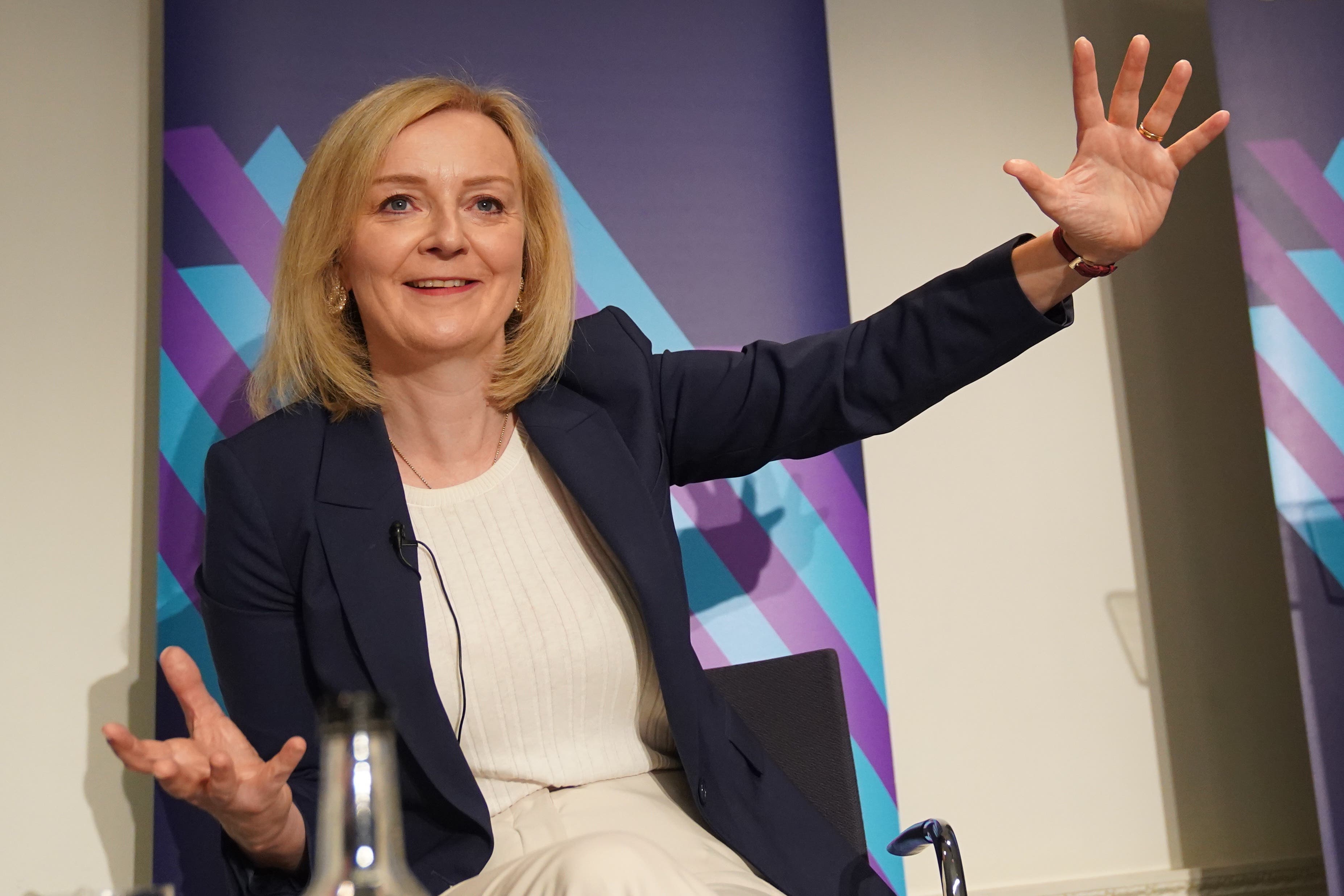 Liz Truss will tell a fringe rally at the Tory conference that taxes on businesses should not be normalised (Stefan Rousseau/PA)
