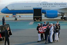 California Sen. Dianne Feinstein's body returns to San Francisco on military flight