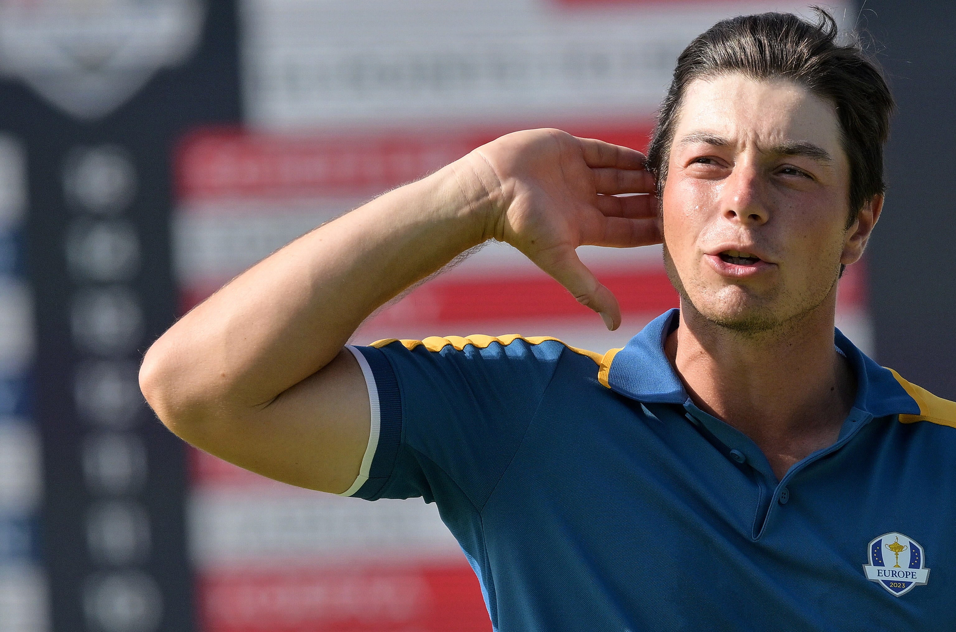 Sign of the times: Viktor Hovland pocketed more than £14m by winning the PGA Tour Championship back in August