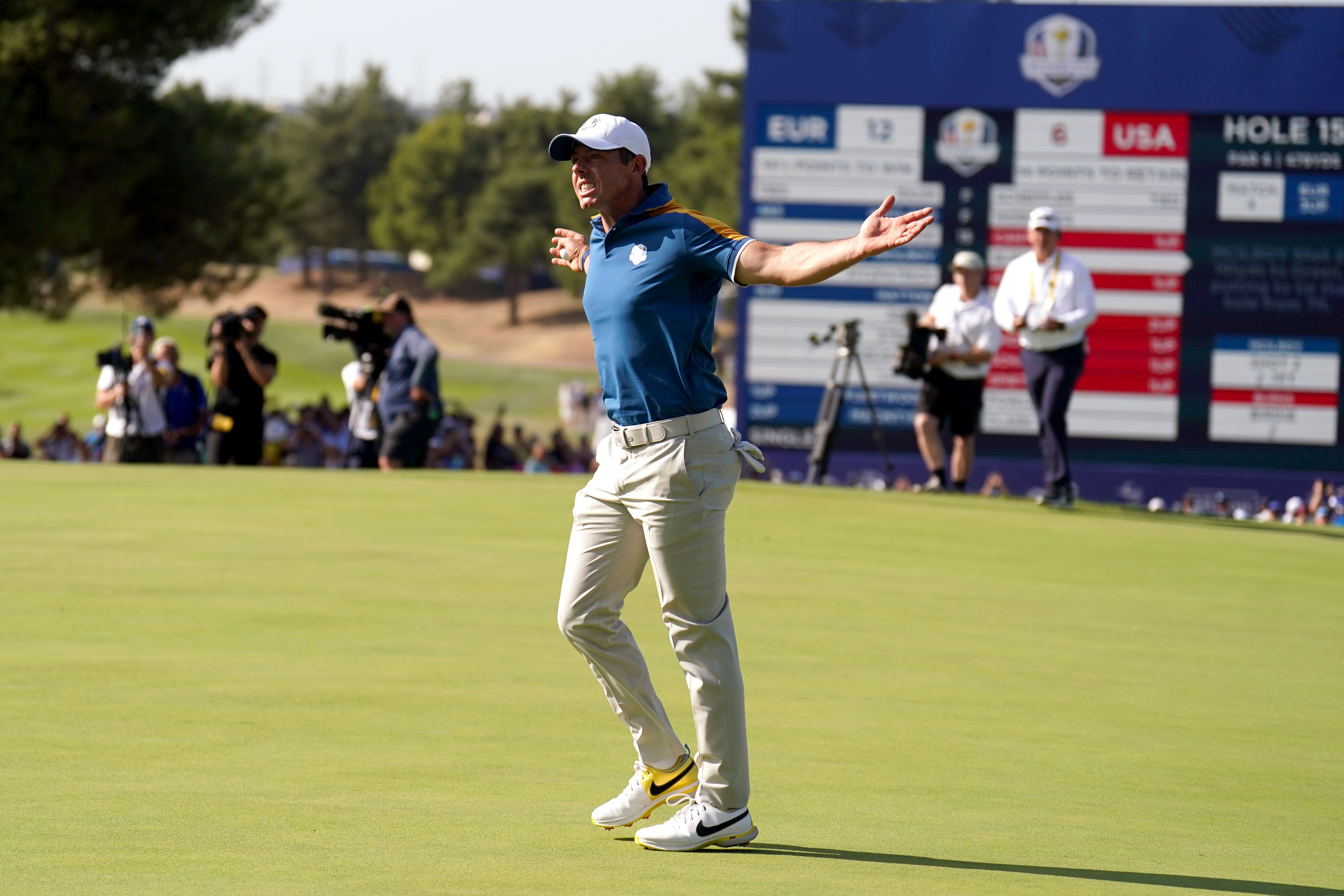 The Final Day In Pictures As Europe Win The Ryder Cup The Independent 