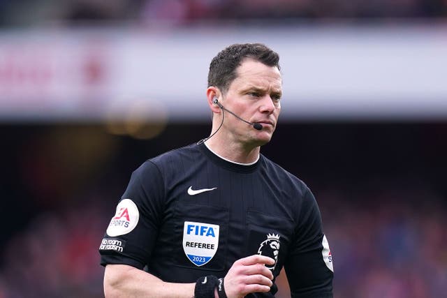 Darren England was the official in charge of VAR for the Tottenham v Liverpool game. (Adam Davy/PA)