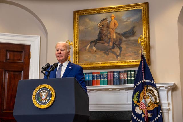 <p>Joe Biden addresses Americans from the White House</p>