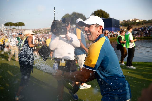 <p>Rory McIlroy led Europe in style </p>