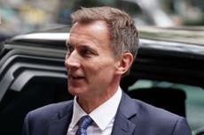 Tory Party conference – live: Hunt speech overshadowed by revelation HS2 WILL be scrapped