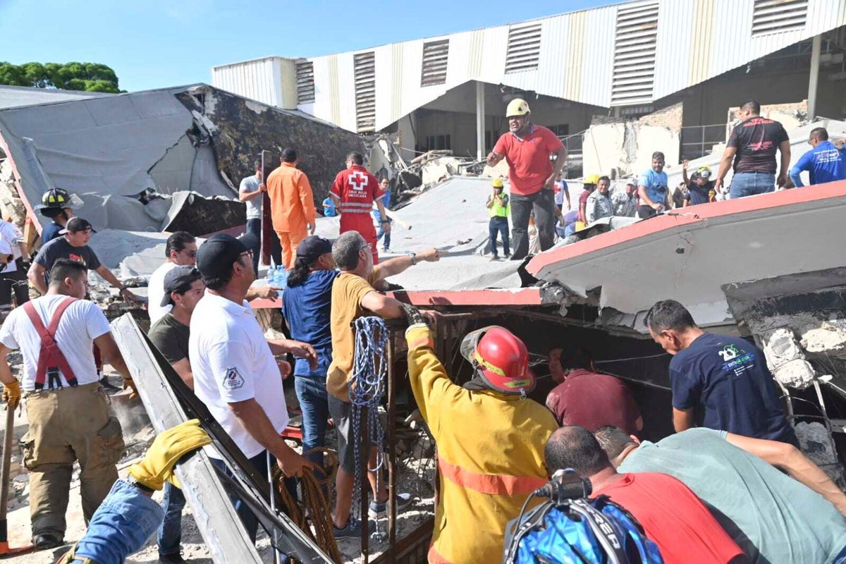 Roof of a church collapses during a Mass in northern Mexico, trapping about 30 people in the rubble