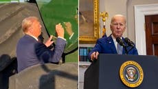 ‘You think Biden can do that?’: Trump mocks president on campaign visit to Iowa