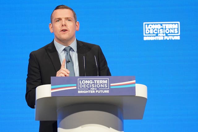 The Scottish Tory leader was speaking from the party’s UK conference in Manchester (Stefan Rousseau/PA)