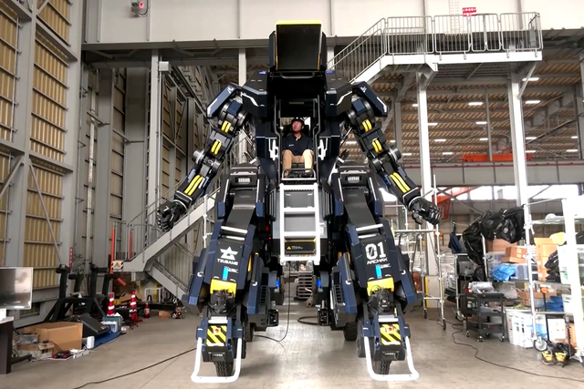 <p>A 4.5-metre-tall robot suit that resembles the character from the ‘Mobile Suit Gundam’ animation series</p>