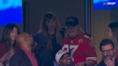 Taylor Swift shares hug with Travis Kelce’s mother during latest NFL trip