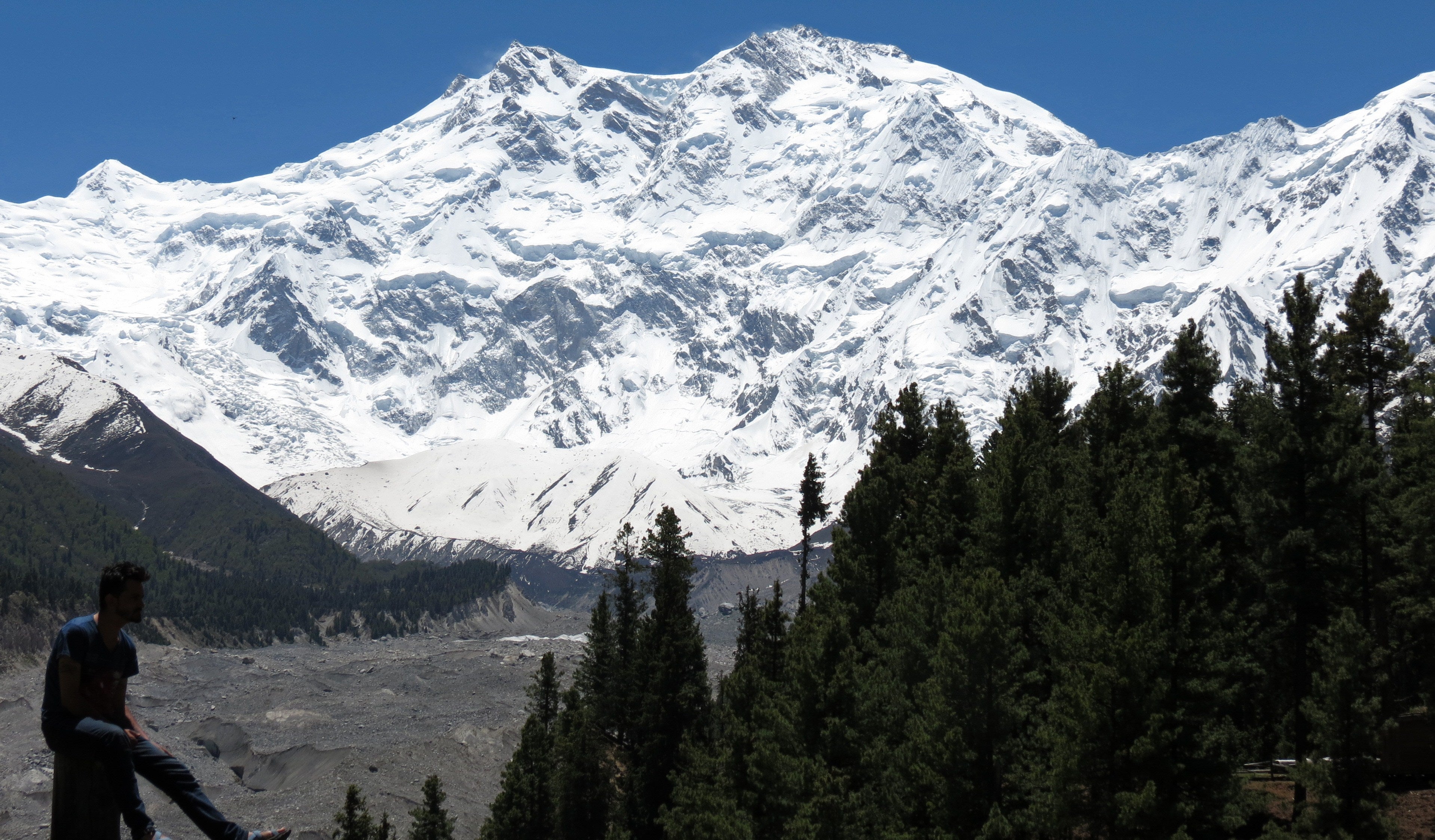 A view of Nanga Parbat, Pakistan’s second-highest mountain, on which Messner’s brother Gunther died