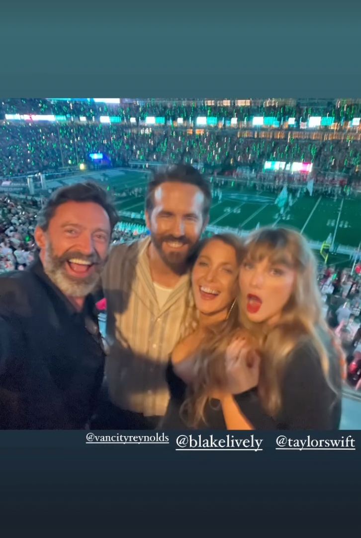 Fans go wild for Hugh Jackman's celebrity selfie featuring Taylor Swift, Blake Lively and Ryan Reynolds | The Independent