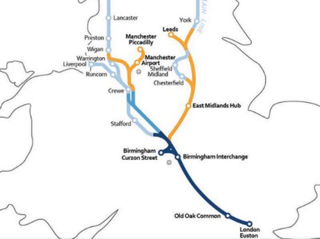 <p>All its glory: The 2016 plan for High Speed 2, showing the full network</p>