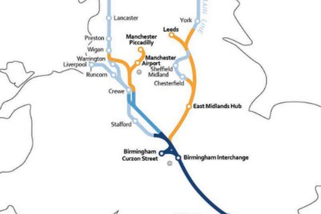 <p>All its glory: The 2016 plan for High Speed 2, showing the full network</p>