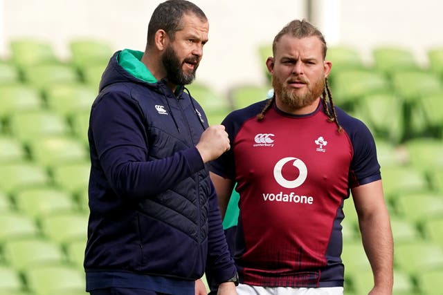 Ireland prop Finlay Bealham (right) is ready when required by head coach Andy Farrell (Brian Lawless/PA)
