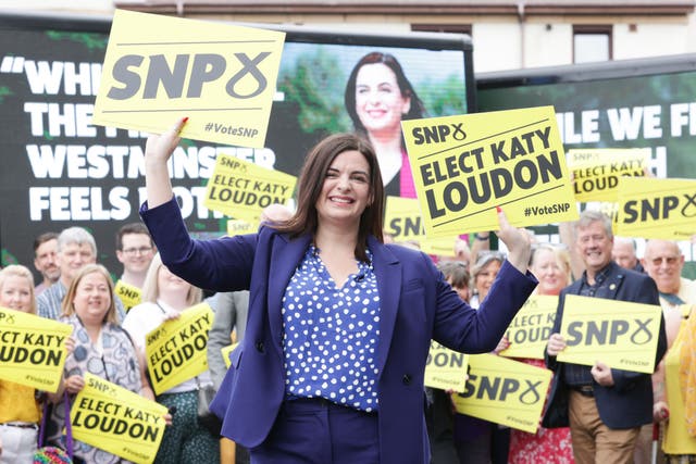 Rutherglen and Hamilton West SNP local candidate Katy Loudon (Steven Welsh/PA)