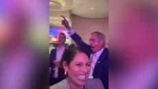 Watch: Priti Patel dances with Nigel Farage at Conservative Party conference