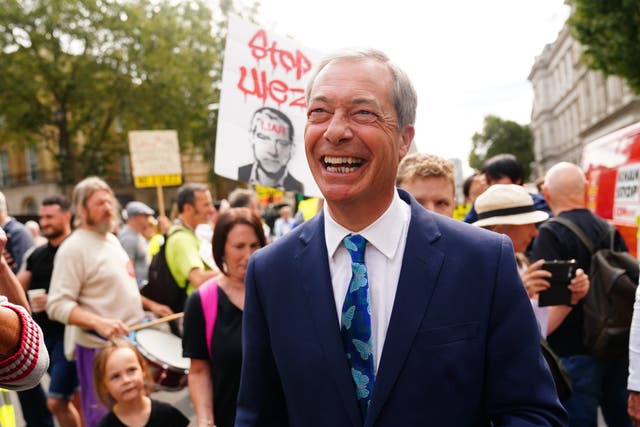Nigel Farage has said he would not rejoin the Conservative Party (Victoria Jones/PA)