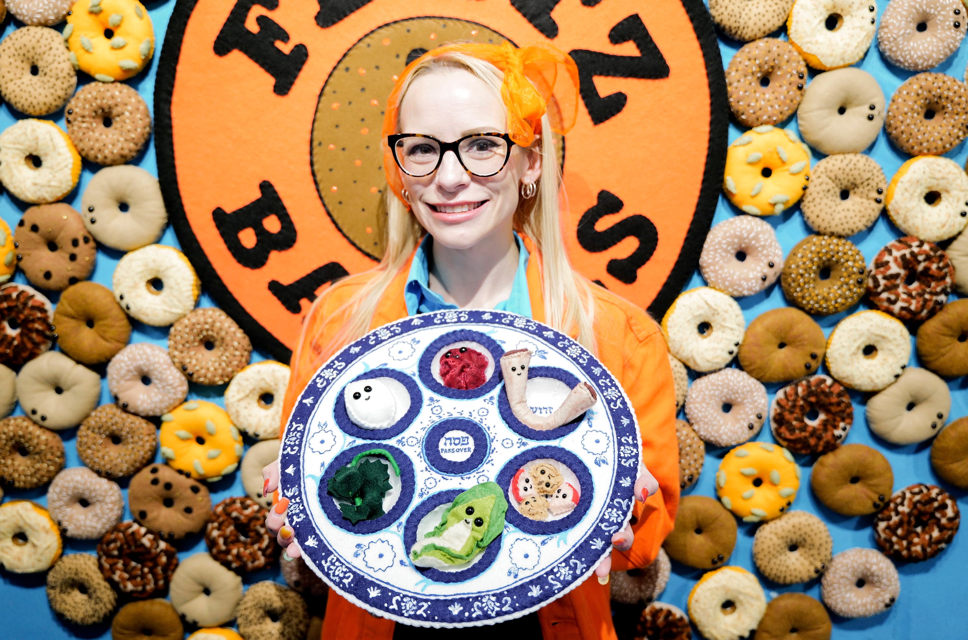 Lucy Sparrow "Feltz Bagels" Installation