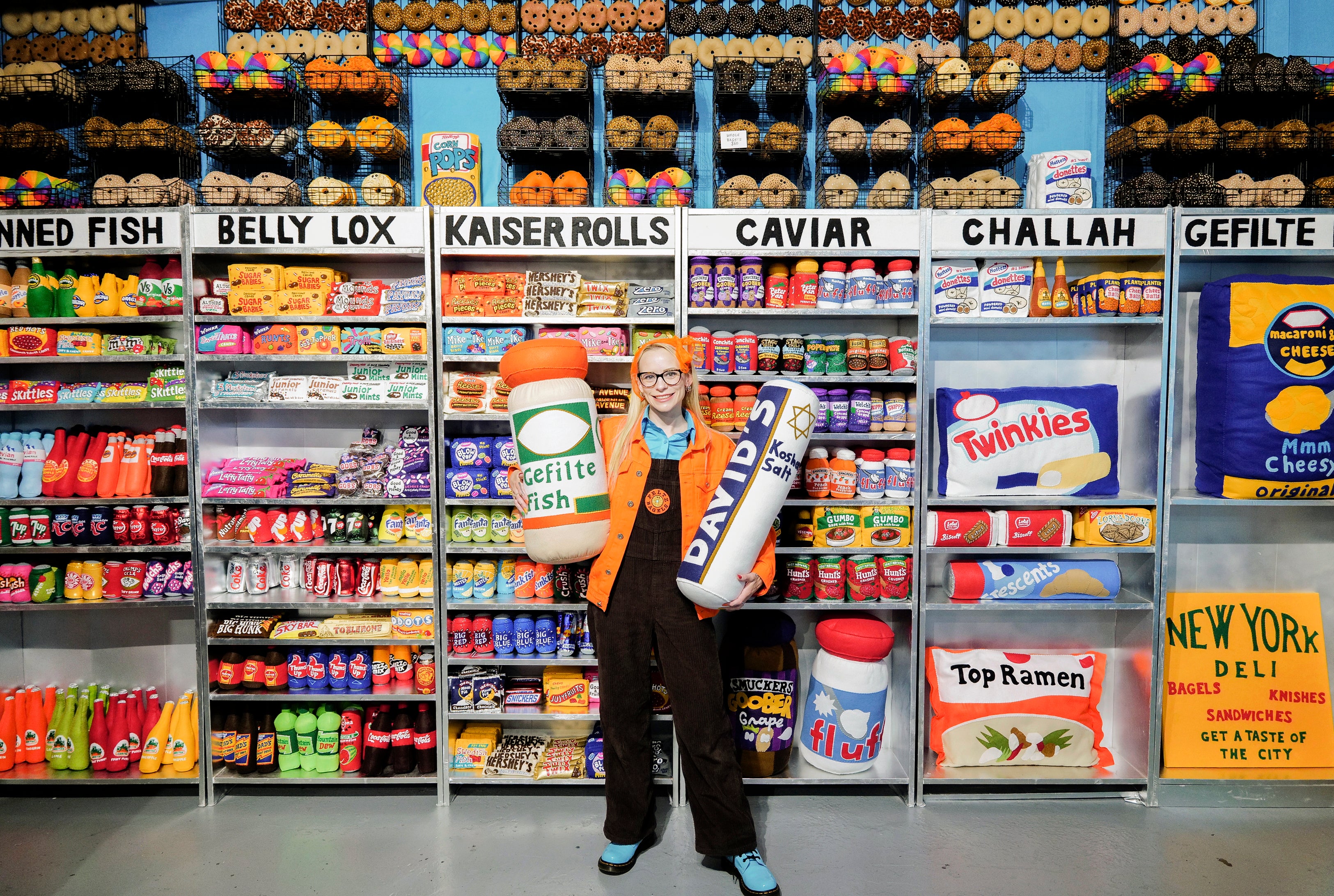 Lucy Sparrow "Feltz Bagels" Installation