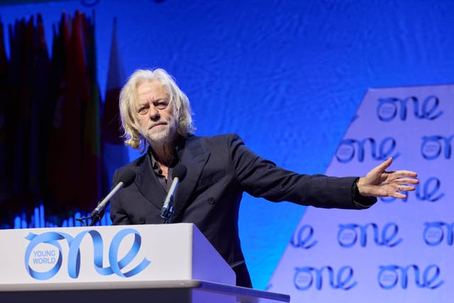 Bob Geldof has called for new solutions to the global food crisis at a young leadership summit in Belfast (Jago Communications)