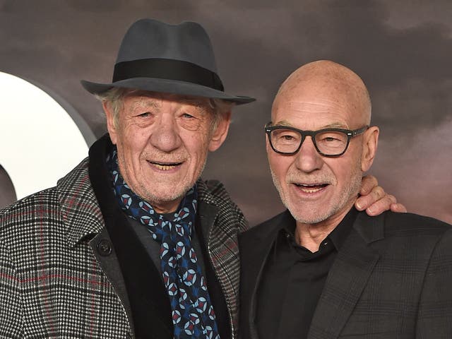 <p>Sir Ian McKellen and Sir Patrick Stewart</p>