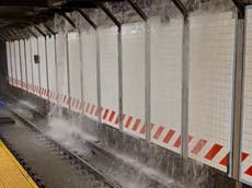 New York’s violent rainfall ‘mostly strengthened’ by climate crisis as subway flood plans found insufficient