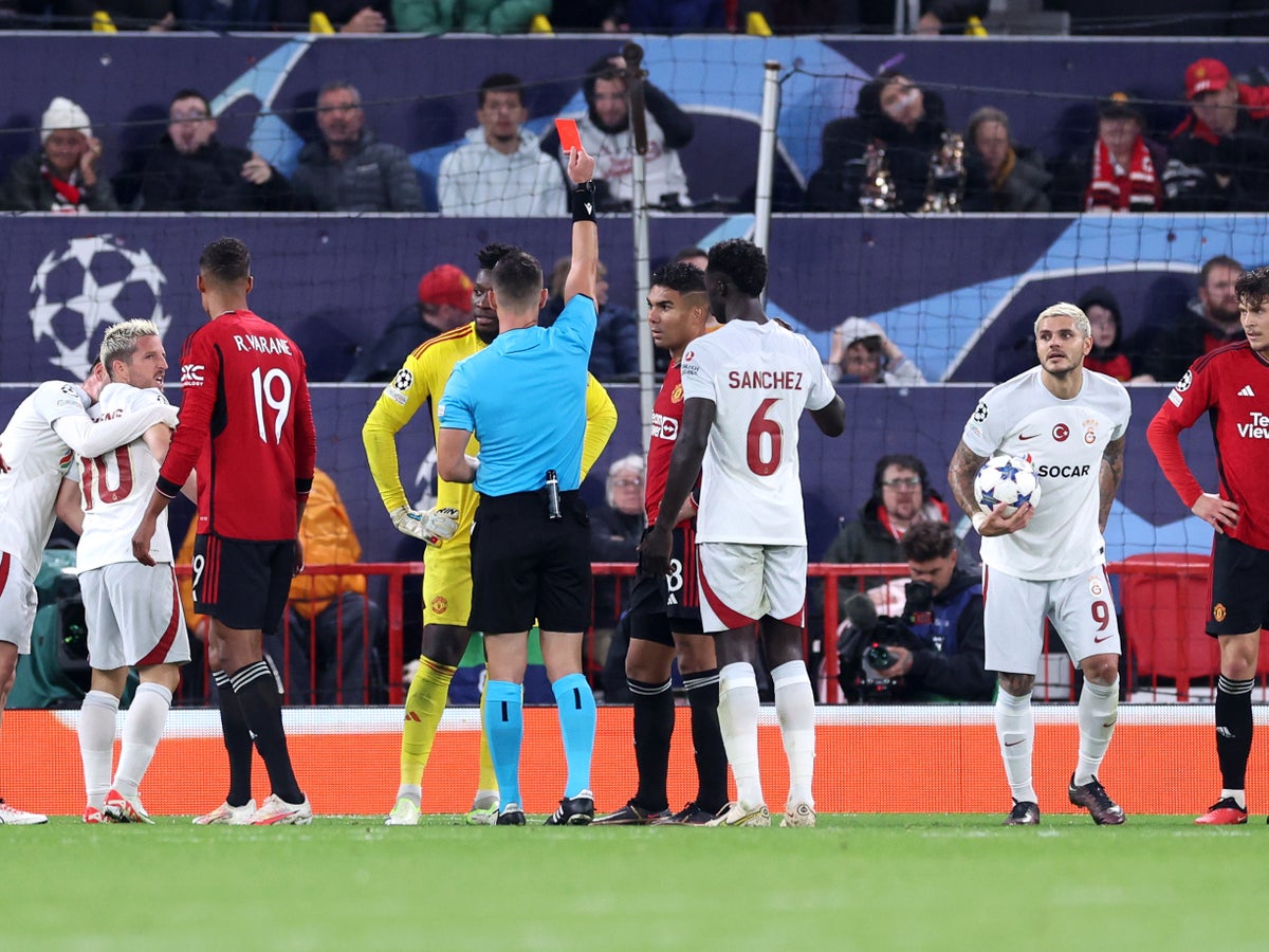 Man United vs Galatasaray LIVE: Champions League result, final score and reaction as Casemiro sent-off in defeat