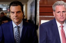 Matt Gaetz denies ‘urban legend’ that he moved to oust McCarthy for failing to stop sexual misconduct ethics probe