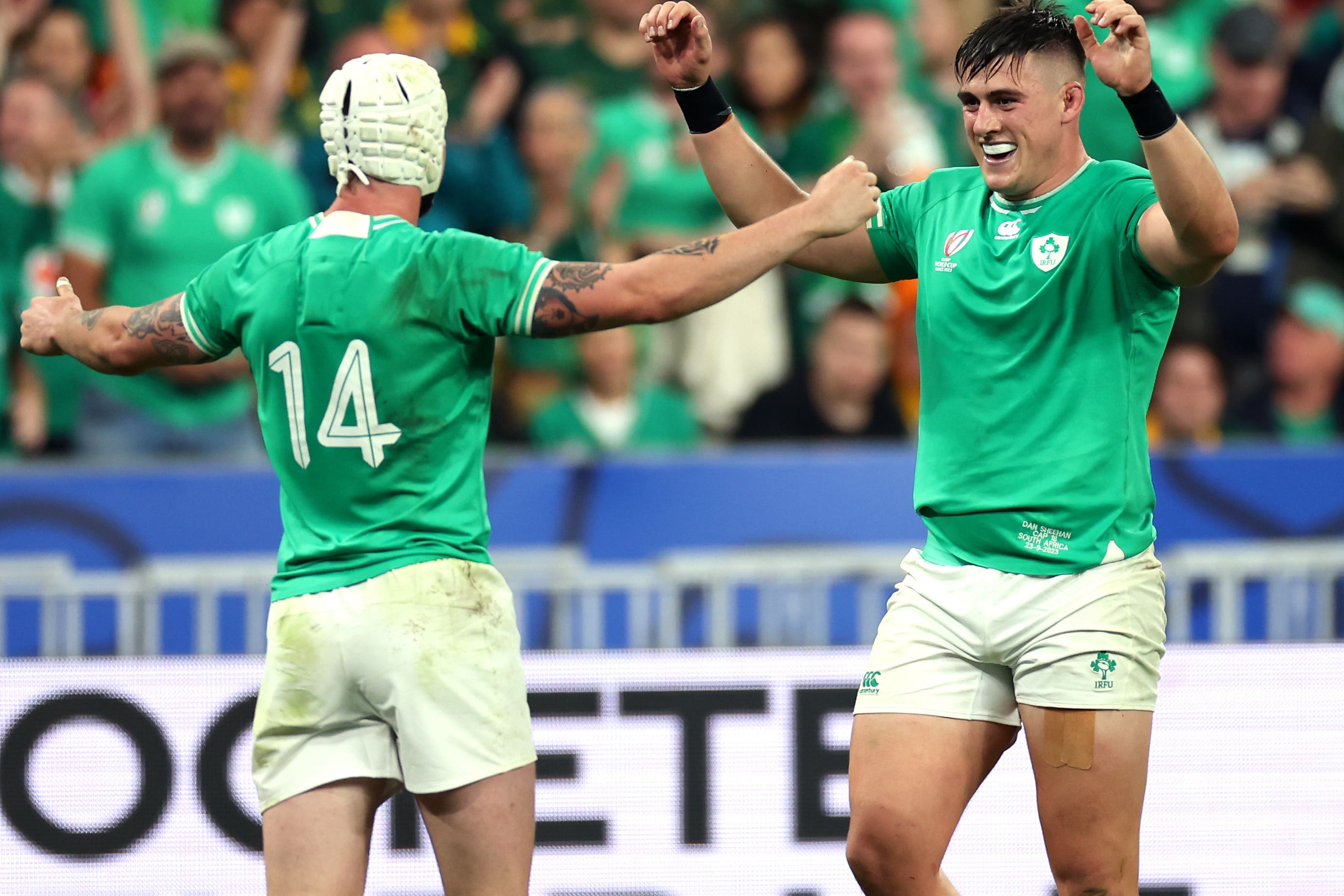 Dan Sheehan, right, is pushing for a first World Cup start following his cameo against South Africa (Bradley Collyer/PA)