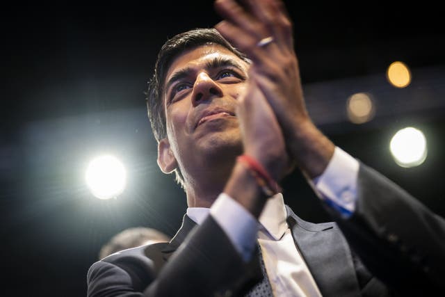 Prime Minister Rishi Sunak during the Conservative Party annual conference (PA)